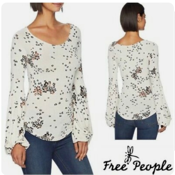 Free People Knot Sleeve Top - Picture 1 of 6